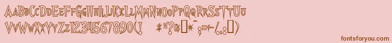 Walsheso Font – Brown Fonts on Pink Background