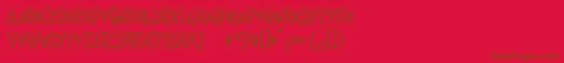 Walsheso Font – Brown Fonts on Red Background