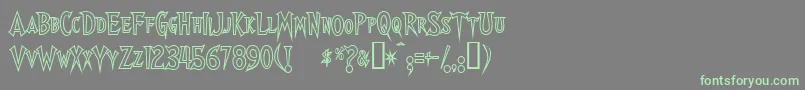 Walsheso Font – Green Fonts on Gray Background