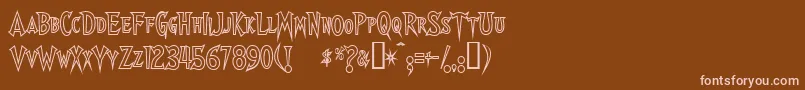 Walsheso Font – Pink Fonts on Brown Background