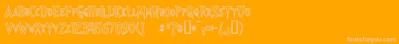 Walsheso Font – Pink Fonts on Orange Background
