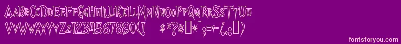Walsheso Font – Pink Fonts on Purple Background