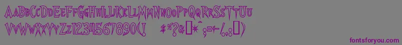 Шрифт Walsheso – фиолетовые шрифты на сером фоне