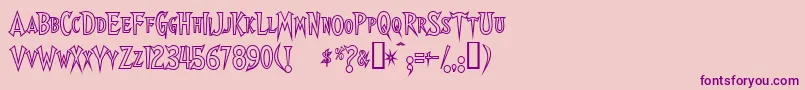 Walsheso Font – Purple Fonts on Pink Background