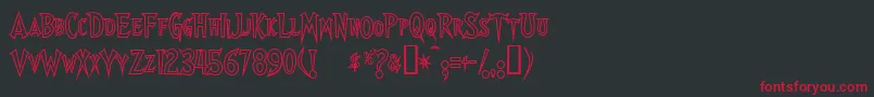 Walsheso Font – Red Fonts on Black Background