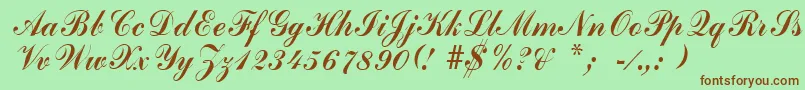 GrimparRegular Font – Brown Fonts on Green Background