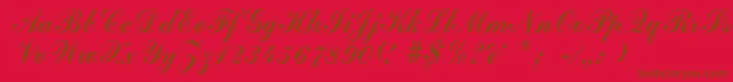 Police GrimparRegular – polices brunes sur fond rouge