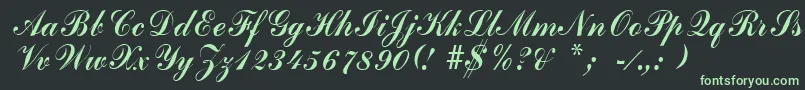 GrimparRegular Font – Green Fonts on Black Background