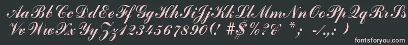 GrimparRegular Font – Pink Fonts on Black Background