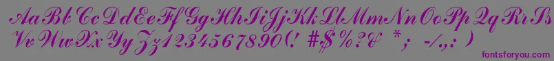 GrimparRegular Font – Purple Fonts on Gray Background