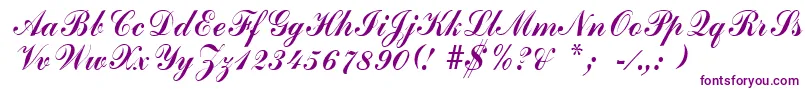 GrimparRegular-Schriftart – Violette Schriften auf weißem Hintergrund