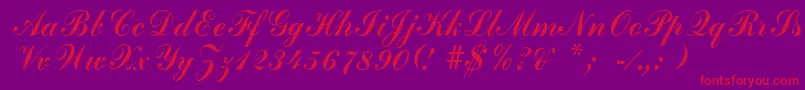 GrimparRegular Font – Red Fonts on Purple Background