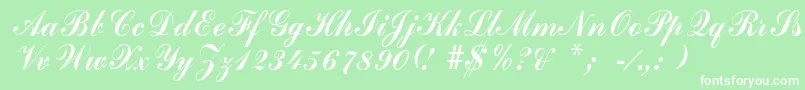 GrimparRegular Font – White Fonts on Green Background