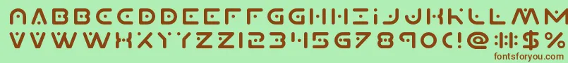 Planetx Font – Brown Fonts on Green Background