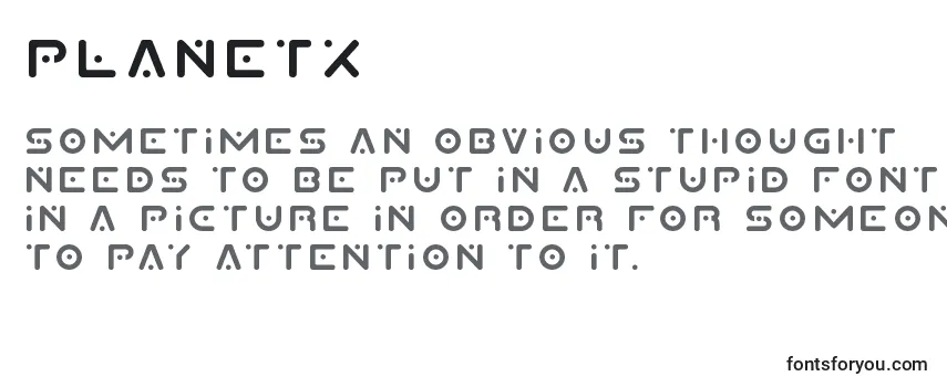 Обзор шрифта Planetx