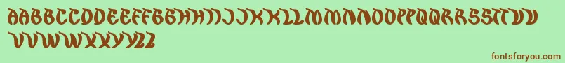 KingCobra Font – Brown Fonts on Green Background