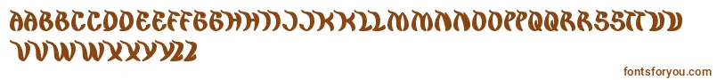 KingCobra-Schriftart – Braune Schriften auf weißem Hintergrund