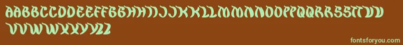 Шрифт KingCobra – зелёные шрифты на коричневом фоне
