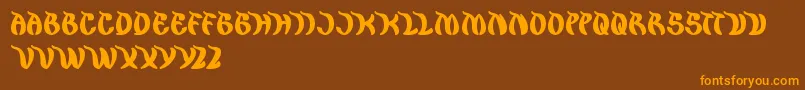 KingCobra Font – Orange Fonts on Brown Background