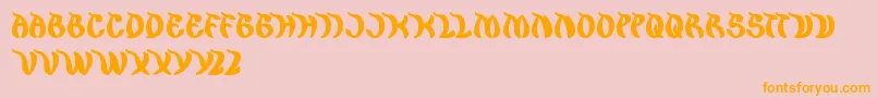 KingCobra Font – Orange Fonts on Pink Background