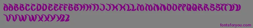 Шрифт KingCobra – фиолетовые шрифты на сером фоне