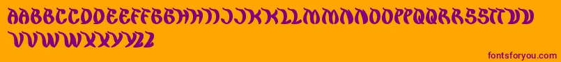 KingCobra-fontti – violetit fontit oranssilla taustalla