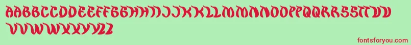 KingCobra Font – Red Fonts on Green Background