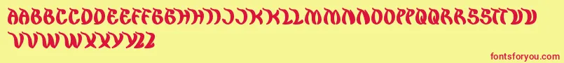 KingCobra Font – Red Fonts on Yellow Background