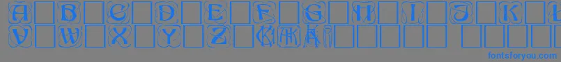 KonanurkapsKaps.001.001 Font – Blue Fonts on Gray Background