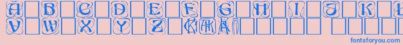 KonanurkapsKaps.001.001 Font – Blue Fonts on Pink Background