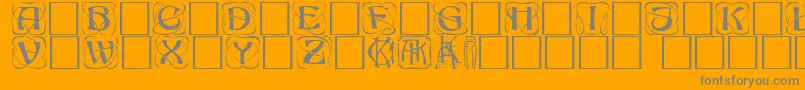 KonanurkapsKaps.001.001 Font – Gray Fonts on Orange Background