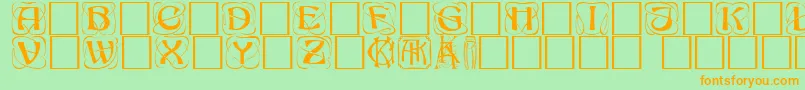 KonanurkapsKaps.001.001 Font – Orange Fonts on Green Background