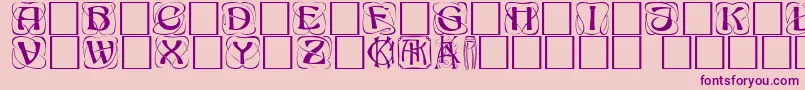 KonanurkapsKaps.001.001 Font – Purple Fonts on Pink Background