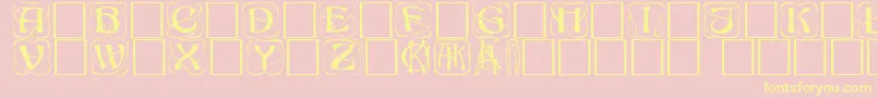 KonanurkapsKaps.001.001 Font – Yellow Fonts on Pink Background