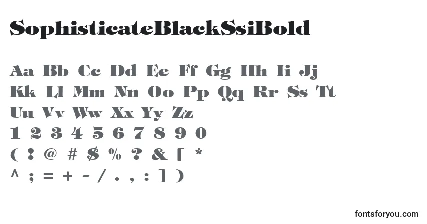 Czcionka SophisticateBlackSsiBold – alfabet, cyfry, specjalne znaki