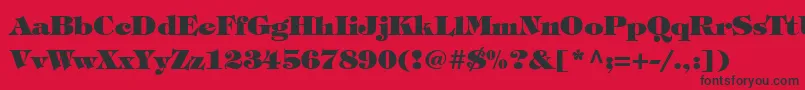 SophisticateBlackSsiBold Font – Black Fonts on Red Background