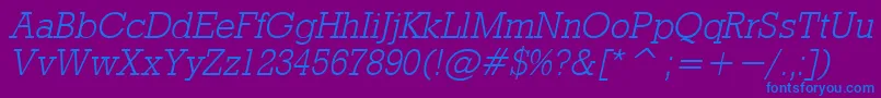 RdoLO Font – Blue Fonts on Purple Background