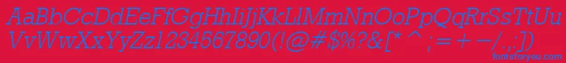 RdoLO Font – Blue Fonts on Red Background