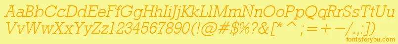 RdoLO Font – Orange Fonts on Yellow Background