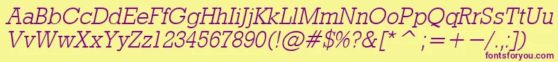 RdoLO Font – Purple Fonts on Yellow Background