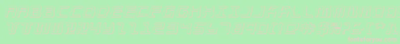 DroidLover3DExpandedItalic Font – Pink Fonts on Green Background