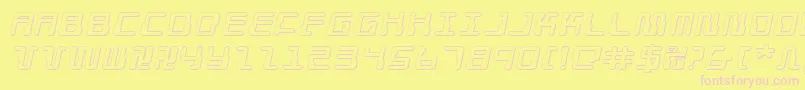 Шрифт DroidLover3DExpandedItalic – розовые шрифты на жёлтом фоне