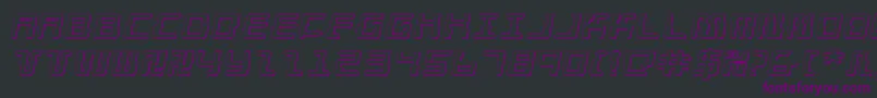 DroidLover3DExpandedItalic Font – Purple Fonts on Black Background