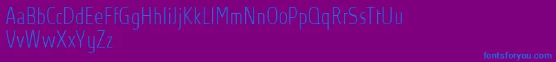 AbsolutProThincondensed Font – Blue Fonts on Purple Background