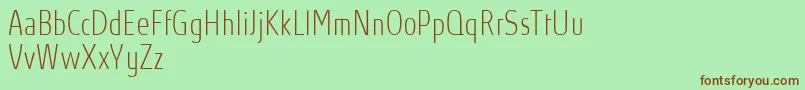 AbsolutProThincondensed Font – Brown Fonts on Green Background