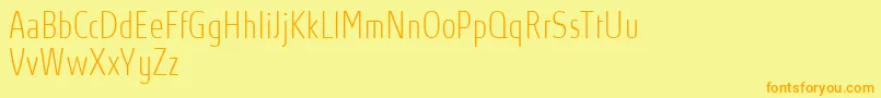 AbsolutProThincondensed Font – Orange Fonts on Yellow Background