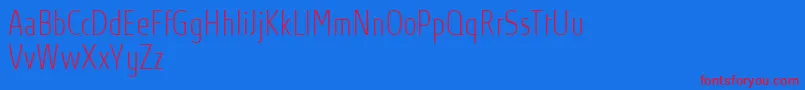 フォントAbsolutProThincondensed – 赤い文字の青い背景