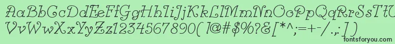 Modestina Font – Black Fonts on Green Background