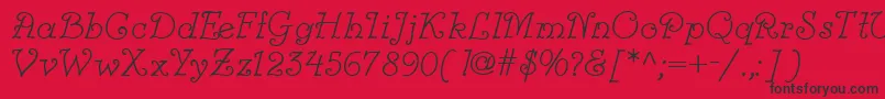 Modestina Font – Black Fonts on Red Background