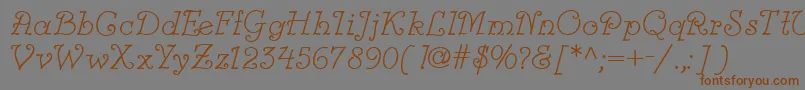 Modestina Font – Brown Fonts on Gray Background
